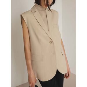 Sophie Rue Corey Blazer Vest Khaki Size L NWT